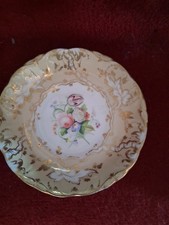 H&R Daniel kleiner Teller mit handbemalter Blumenkartusche zur Mitte