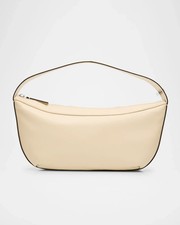 STAUD NWT Demy Zip Leather Shoulder Bag Orig. 355 w/tax Cream 