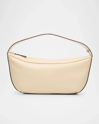 STAUD NWT Demy Zip Leather Shoulder Bag (Orig.$355) w/tax (Cream)