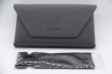 NEW JIMMY CHOO GREY FLAP AUTHENTIC EYEGLASSES SUNGLASSES CASE CLOTH