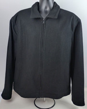 Old Navy Men's XL Black Wool Blend Zip Up Jacket Coat Office College