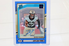 2024 CLEARLY DONRUSS #92 JAYLAN FORD RATED ROOKIE BLUE AUTO #'d 21/49 SP RC