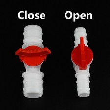 Inline Tap Connector Barbed PVC Hose /Tube Plastic Shut Off Valve Multiple sizes