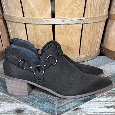 Carlos by Carlos Santana Pointer Harness Brown Faux Suede Zip Ankle Boot Women 8