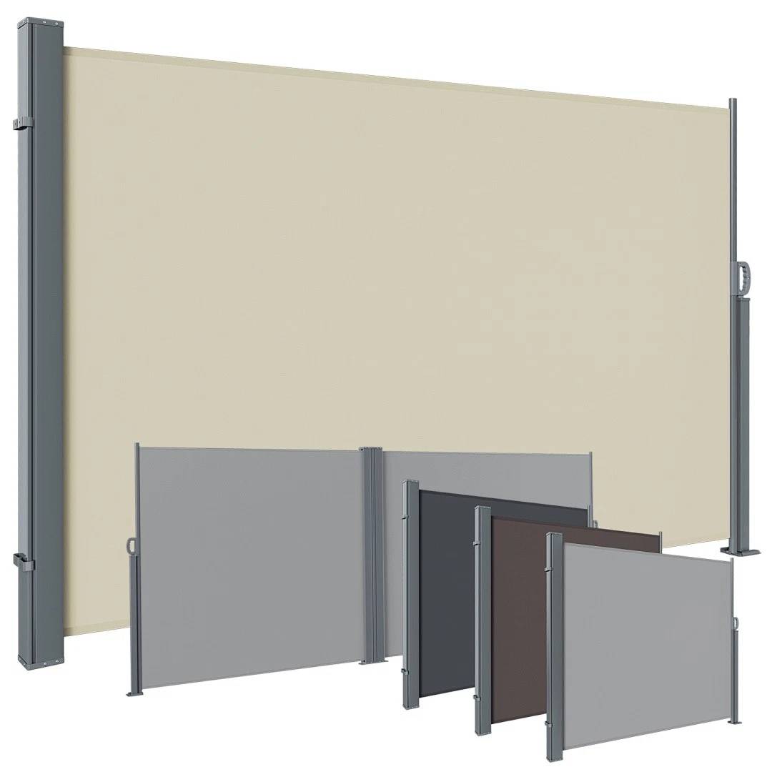 IKAYAA Seitenmarkise Ausziehbar 220 X 300 Cm Schwarz - Sicht- &  Sonnenschutz Fr Balkon, Terrasse & Garten Sichtschutz Balkon Ausziehbar