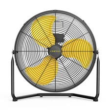 20 Inch High Velocity Floor Fan 3-Speed Industrial Shop Fan High Velocity Hea...