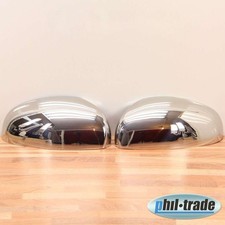 Edelstahl Chrom Spiegelkappen Set passend für Skoda Fabia 2 Roomster 2006-2015
