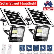 2x 990000LM Solar Flood Lights Security Wall Yard Street Lamp Path Lamps Outdoor