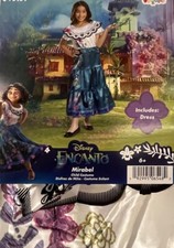 New Disney Encanto Mirabel Costume Disguise Pretend Dress-Up Sz S 6/6X Halloween