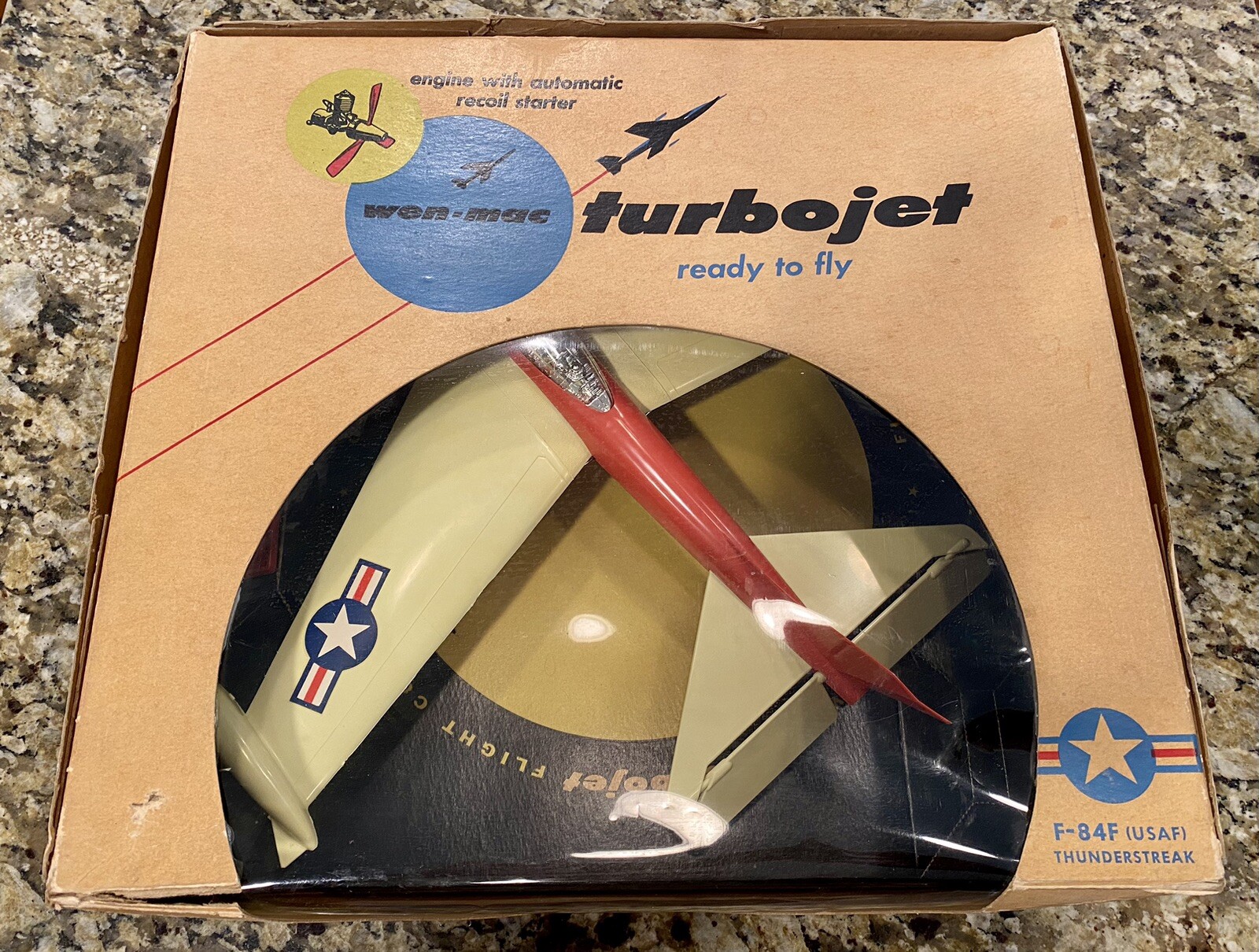 VINTAGE WENMAC TURBOJET CONTROL LINE MODEL AIRPLANE W/.049 ENGINE NIB