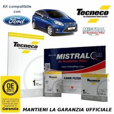 KIT 4 FILTRI TAGLIANDO PER FORD CMAX C-MAX 1.6 TDCI T1DA T1DB 08/2010-03/2015