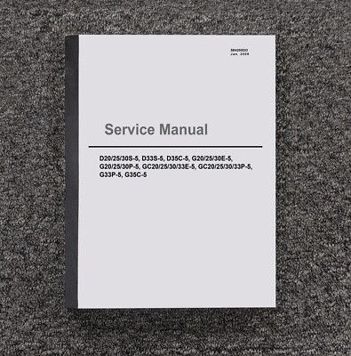 Doosan D20S-5 D35C-5 Forklift Lift Truck Shop Service Repair Manual