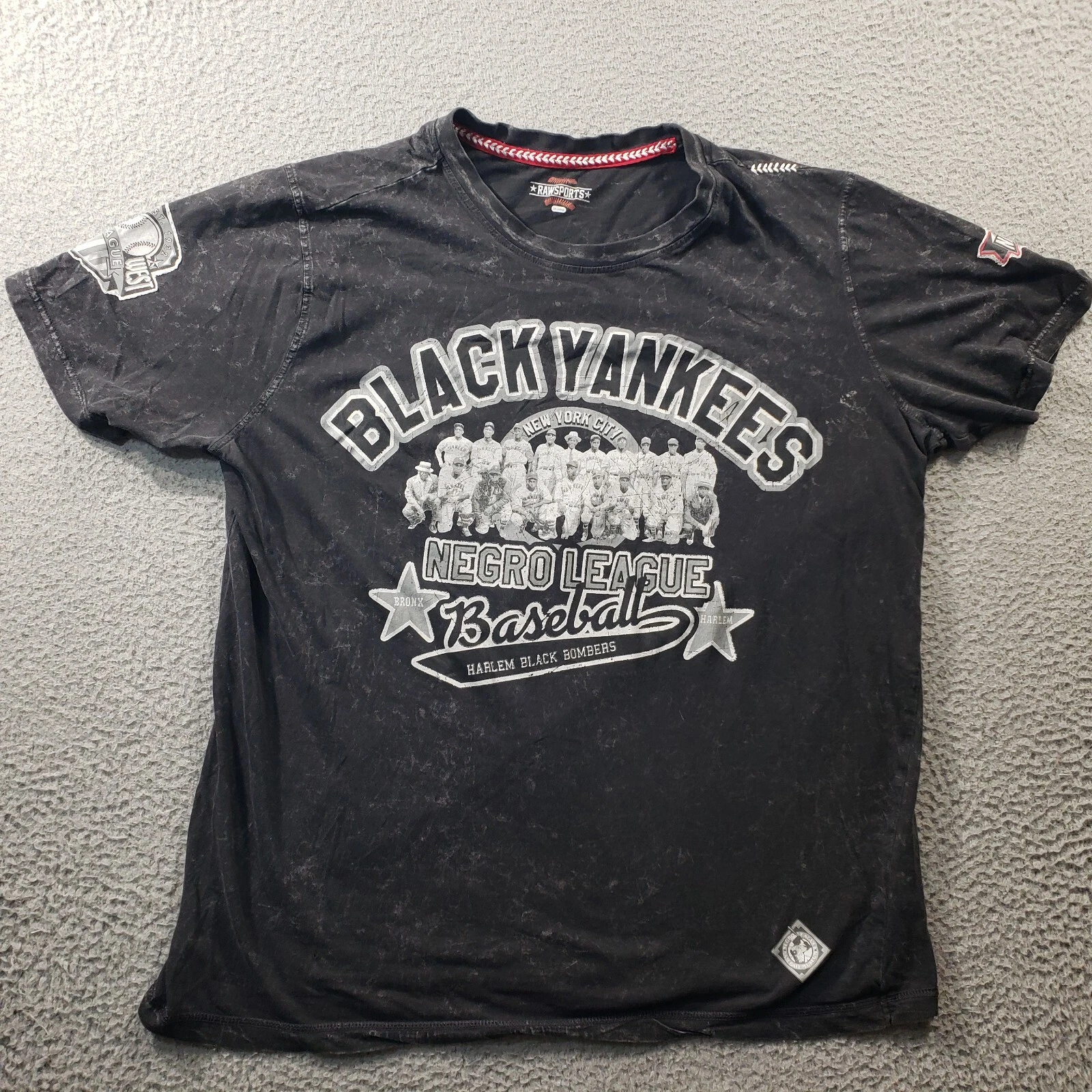 Black Yankees Shirt Men's 2XL *Large* Baseball RawSports 1938 New York Bombers
