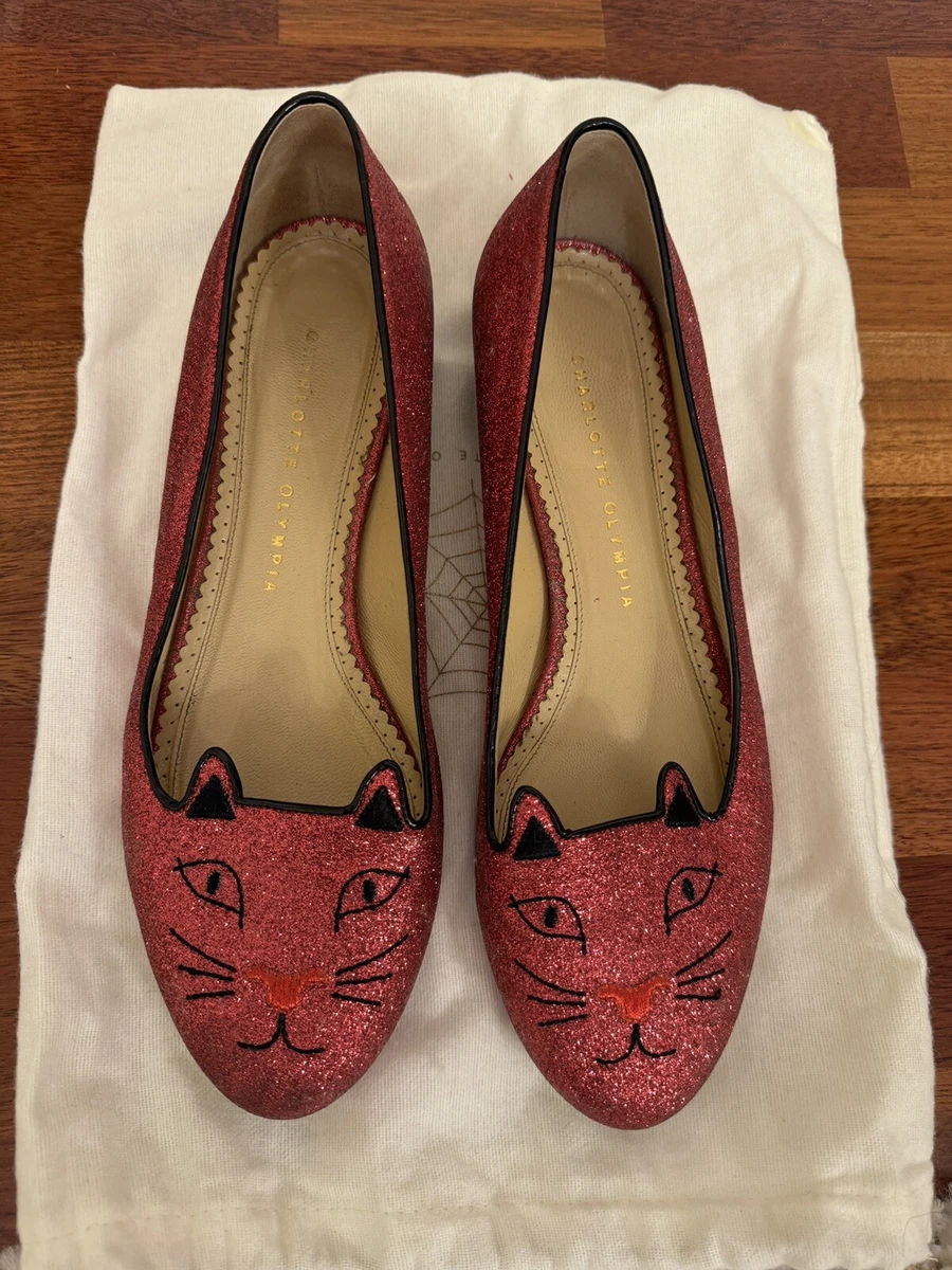新品　Charlotte Olympia フラットシューズ　ベルベット　赤　猫 Women's Charlotte Olympia Kitty Flats for sale | eBay
