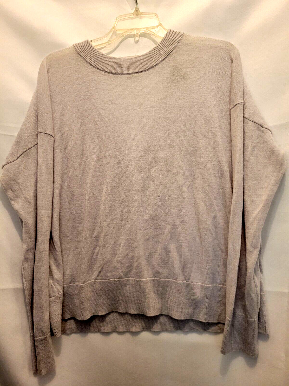 Halogen Back Wrap Light Weight Soft Gray Crew Nec… - image 1