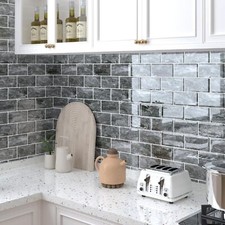 Peel and Stick Backsplash for Kitchen Subway Tile Sticker Waterproof Marble
