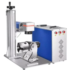 VEVOR 30W Fiber Laser Marking Machine Metal Engraver 6X6 LightBurn Rotary Axis