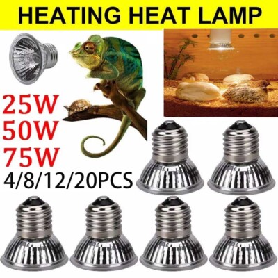 220V 25/50/75W Reptile Lamp UVA+UVB 3.0 Pet Heat Lamp Turtle Basking Light Bulb