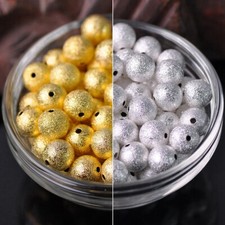 4mm/5mm/6mm/8mm/10mm Dull Polish Matte Brass Alloy Metal Loose Spacer Beads Lot