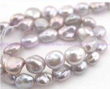 Natural Baroque Freshwater Pearl white pink purple7-8/8-9/9-10mm Loose Beads 14"