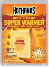 SUPER WARMERS (10) Hothands Hand & Body - Long Lasting 18 Hours Heat EXP 08/2026