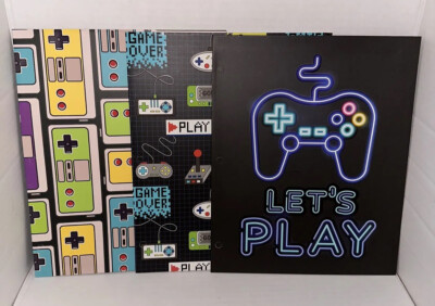 Retro Video Game Folders Climbing Tree Hole Punch Folders 2 Pockets New Lot 3