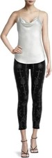 Johnny Was Althea Velvet Legging Leggings Pants Floral Embroidered Black New