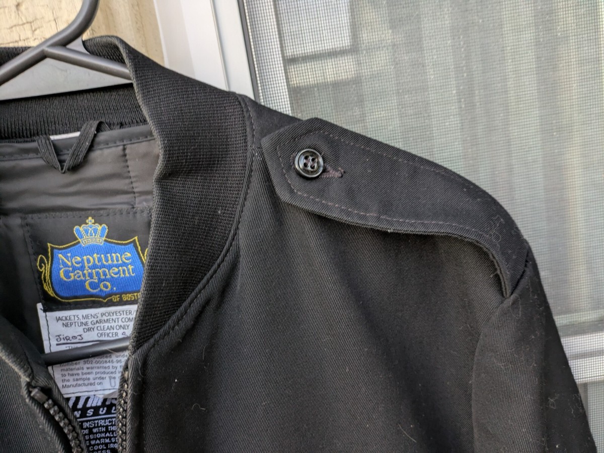 Neptune Garment Co. Men's Black Military Bomber Jacket Size 36