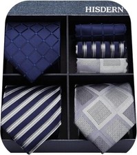 Set 3 de corbatas para hombres varones de seda elegantes modernas NUEVO