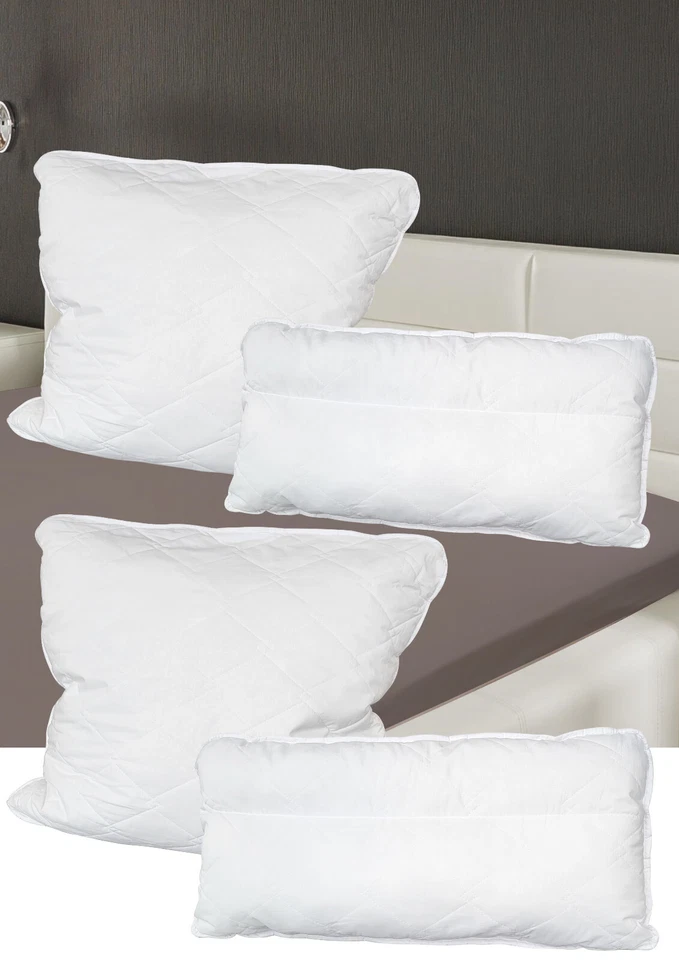 Kopfkissen hoher Comfort Nackenstütz Kissen Schlafkissen 95° C waschbar 2er Set - Bild 1 von 1