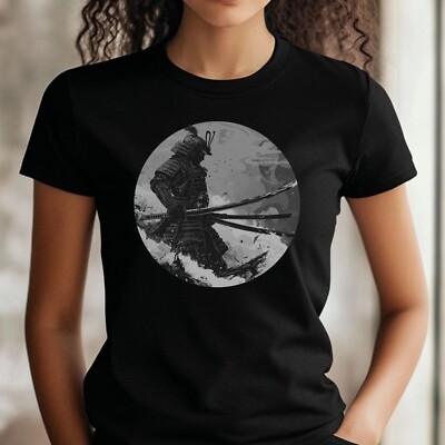 T-Shirt Frauen Samurai Motiv Baumwolle Größe XS bis 3XL
