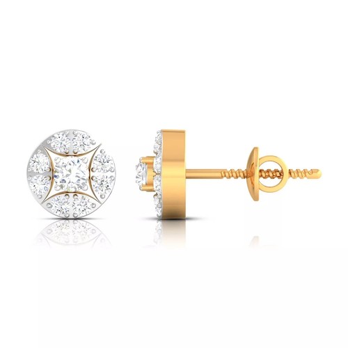 3.00CT Blanco Tratados Diamante Pendientes Oro Amarillo Chapado VVS1 Certified - Imagen 2 de 5