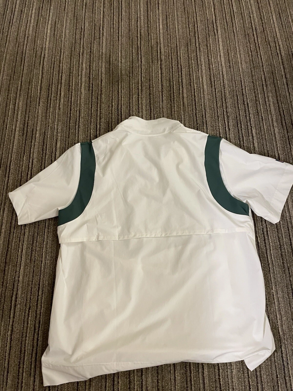 Nike Coach Pullover 1 4 Zip Manica Corta Bianco Verde Uomo Taglia XL