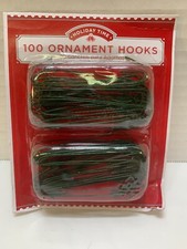 200 Large Ornament Hooks 2.5" long green plastic coated wire hooks lot Christmas