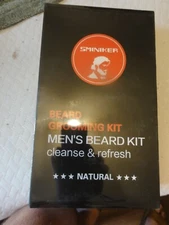 Sminiker Men's Beard Grooming Kit Cleanse & Refresh - NATURAL NEW SEALED BOX