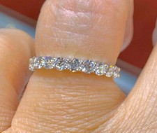 2Ct Lab Created Round Diamond Half Eternity W...