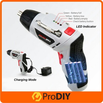 JOUSTMAX 45 Pcs Rechargeable Cordless Screwdriver 4.8V Drill Hand