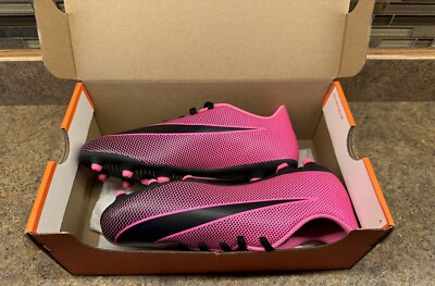 Nike Soccer Cleats Girls Size 5Y Bravata II FG Junior Pink Black 844442-600