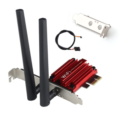 Gaming PCIe WiFi Card for Desktop with Bluetooth Low Latency Wireless Adapter