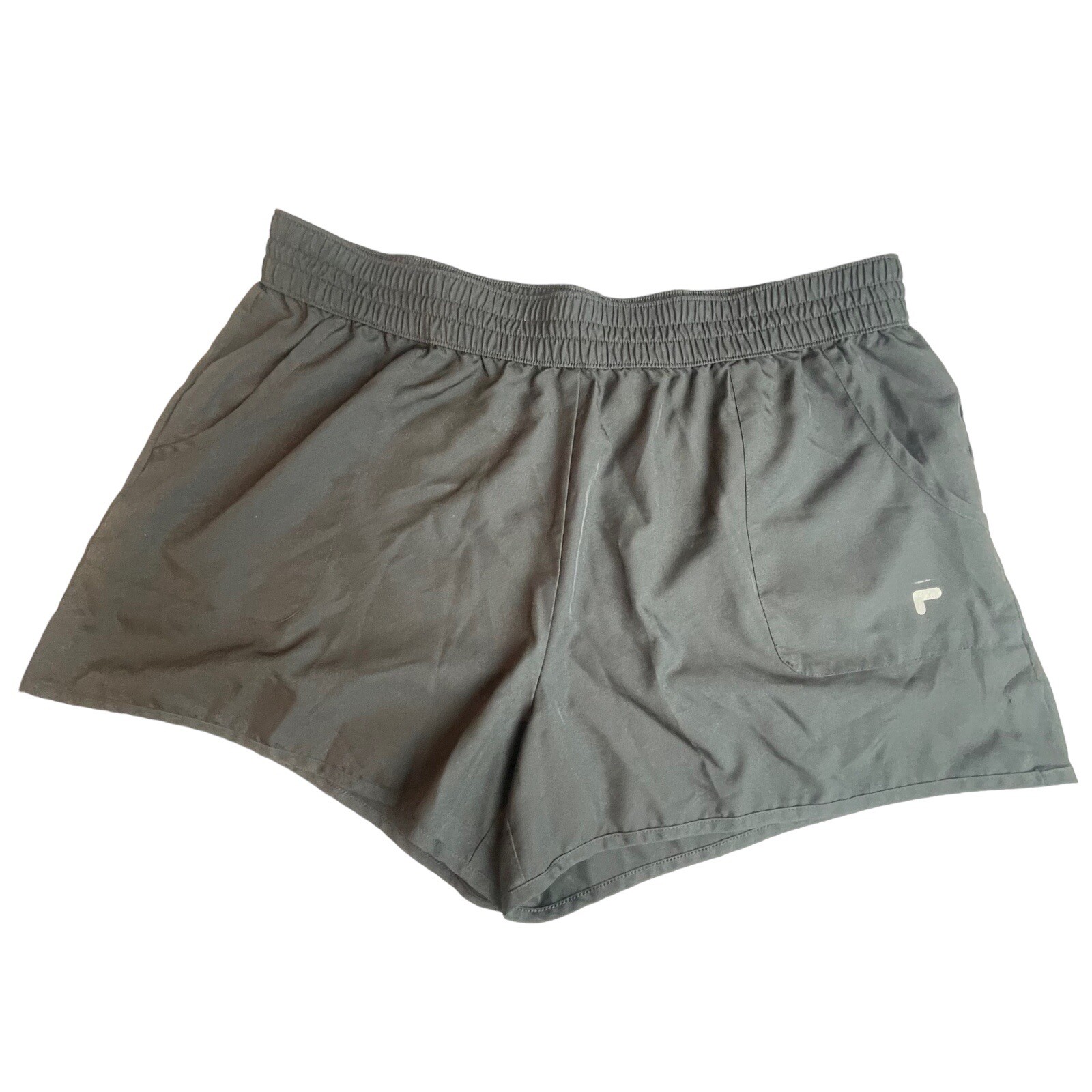 Pantaloncini da allenamento atletico Fila Womans neri con tasche taglia XL