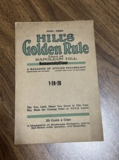 NAPOLEON HILL Think And Grow Rich Golden RULE MAGAZINE JULY 1920 2nd year issue 