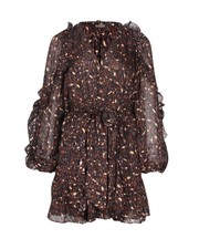 Ulla Johnson Maita Printed Mini Dress In Multicolor Silk Women Black Size 7