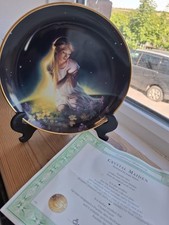 Franklin Mint Crystal Maiden Decorative Plate With Certifcate 
