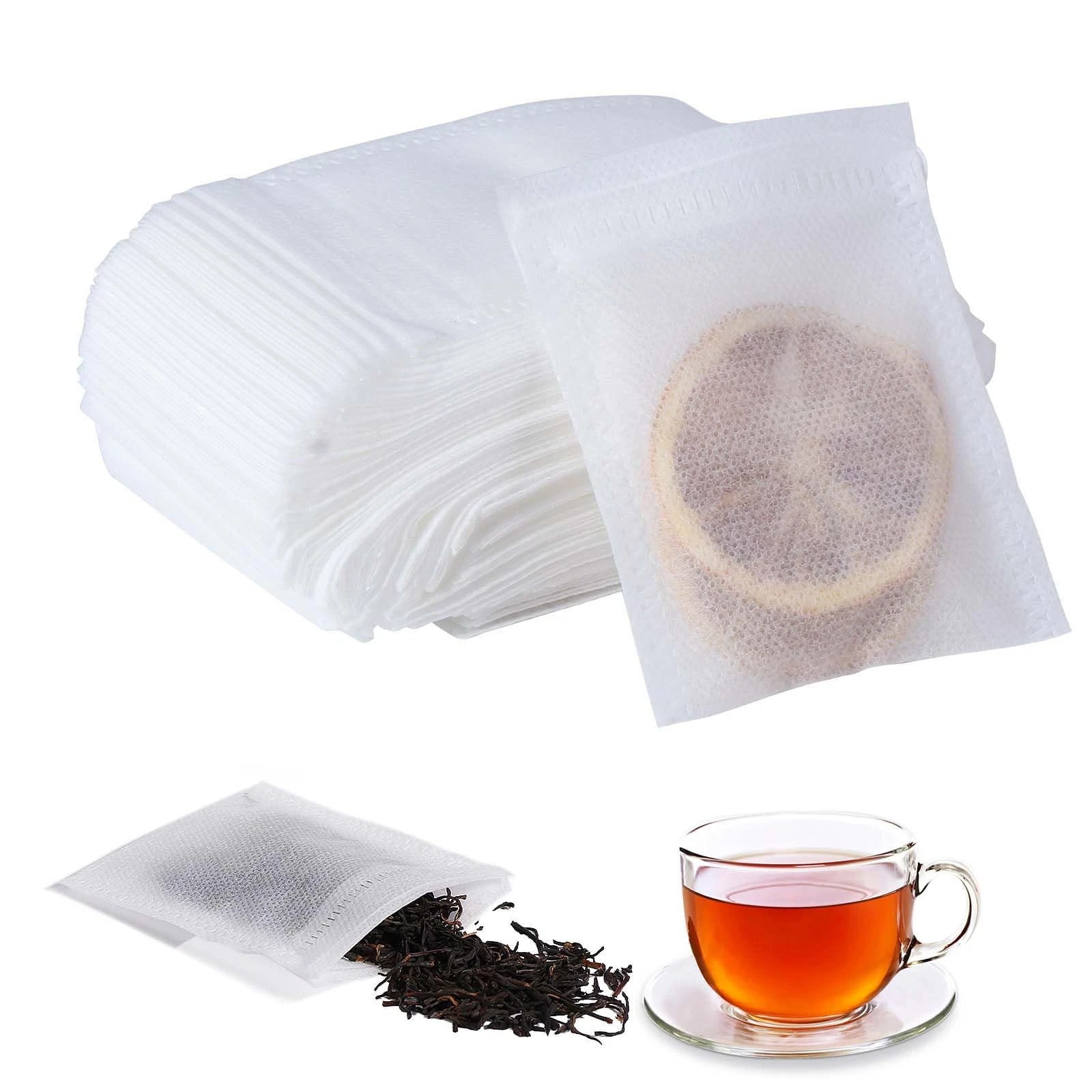 400 Tea Bags for Loose Tea, Tea Bags Tea Strainer 7 x 9 cm with Drawstring, Tea...