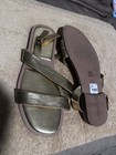 Lane Bryant Size 10W Gold Strappy Sandals Open Toe — photo 3