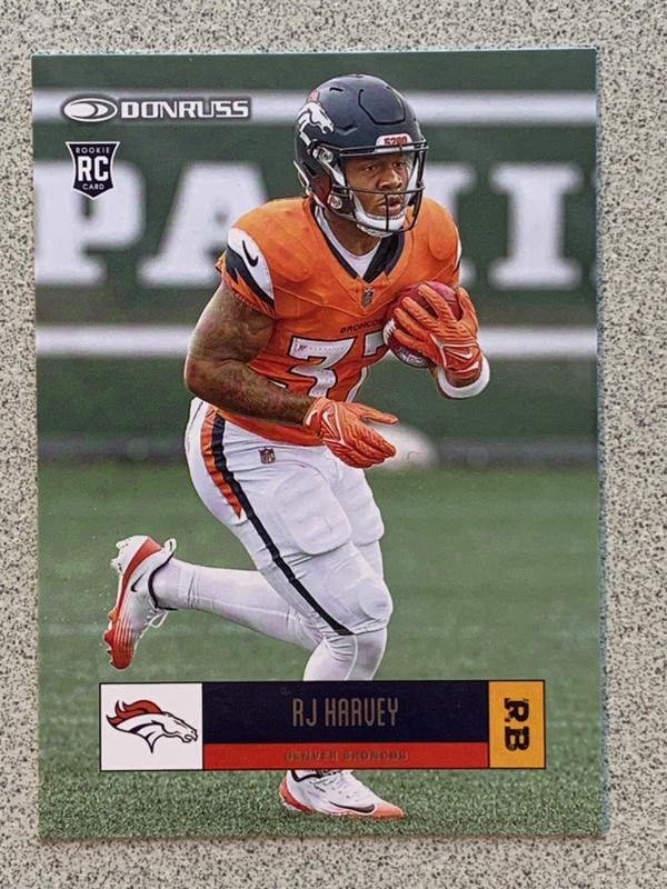 RJ HARVEY RC 2005 RETRO 2025 DONRUSS #R05-RJV DENVER BRONCOS