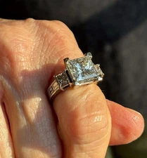 🌟 MAGNIFICENT 6.04 Carat Natural Diamond Ring | 18K white Gold | GIA Certified