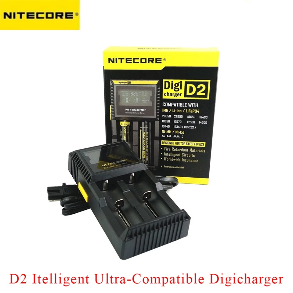 Nitecore D2 Charger Intelligent Standard Home Battery Quick Charger Lithium AAA - Image 2 of 4