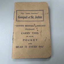Daily Portion Gospel St John Active Service 1914 1915 SGM WW1 art bible trench