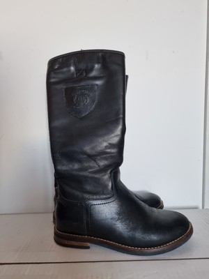 Tommy Hilfiger schwarze Lederstiefel Kinder Größe EU 33